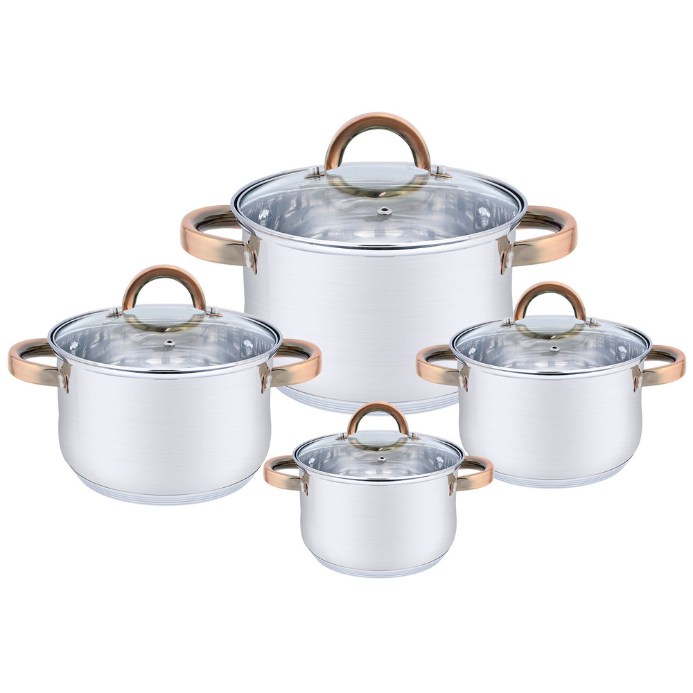 Set Baterías 8 Piezas Acero Inoxidable Berlín Gris