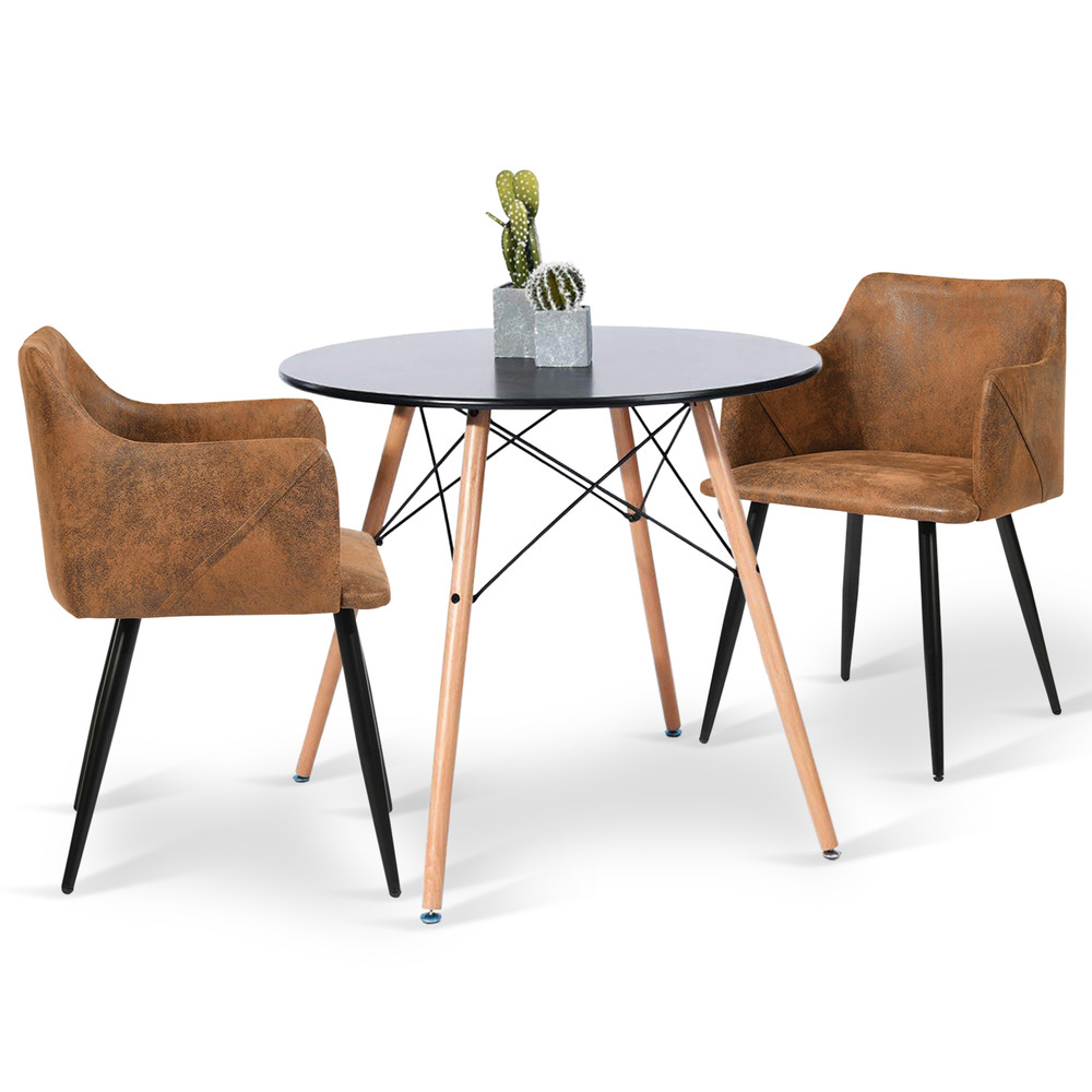 Comedor 2P Eames 80X74 + Sillas Elena