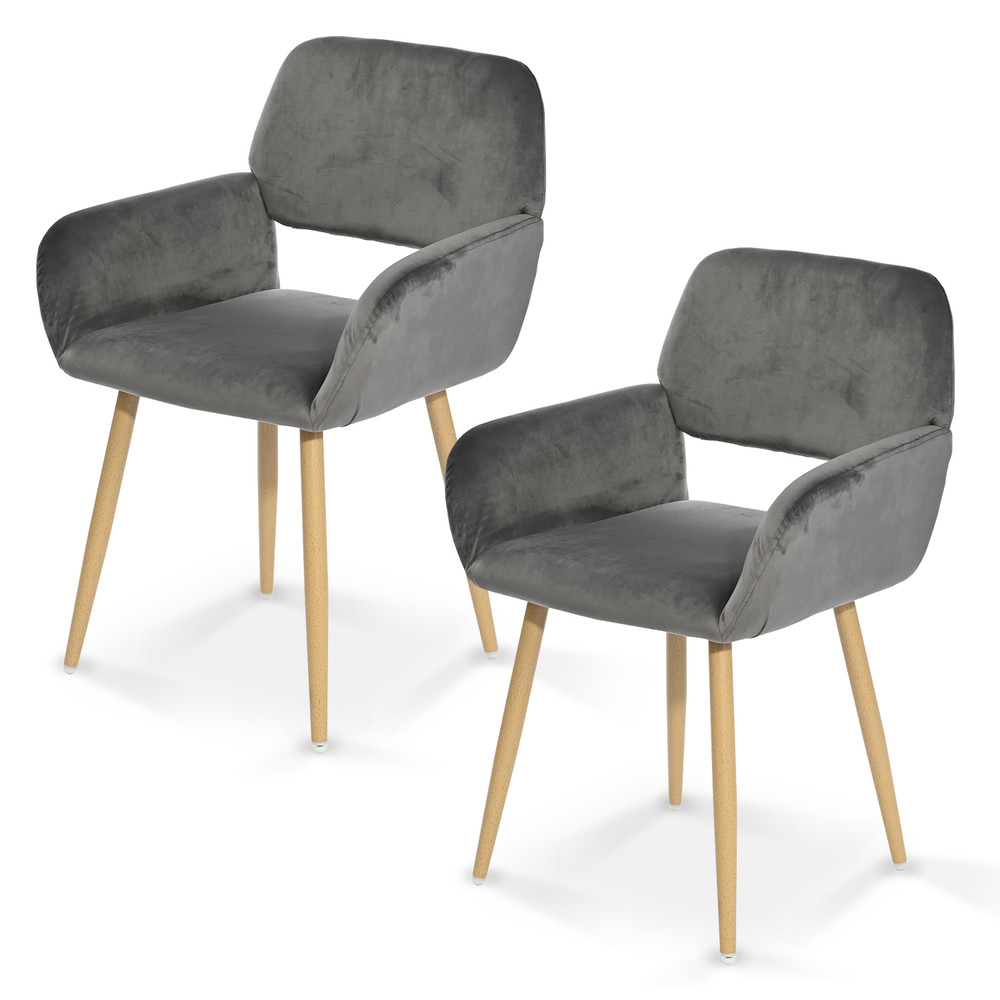 Pack 2 Sillas Comedor Sitial Cromwell Gris