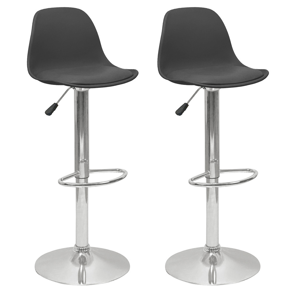 Pack 2 Silla Alta Bar Taburete Orlando-T Negro
