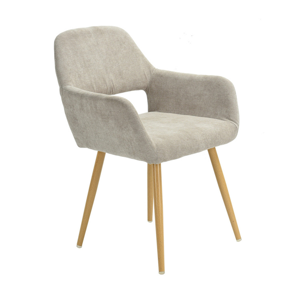 Silla Comedor Sitial Cromwell Tela Beige