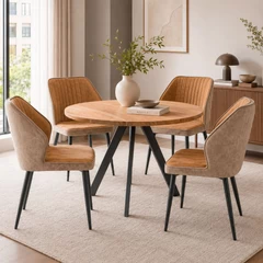 Pack 4 Sillas Comedor Brown Café
