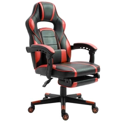 Silla Gamer Extreme Game PVC con Apoya Pies - Rojo