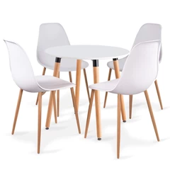 Comedor 4P Emily 80X74 + Sillas Charlton Pp Blanco