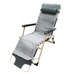 Reposera Plegable Reclinable con Acolchado Gris