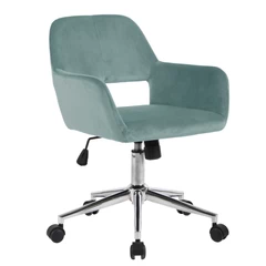 Silla Oficina Cromwell Terciopelo Aqua