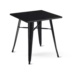 Mesa Metal Tolix Negra 70x70 cm