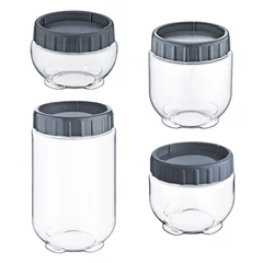 Set 4 Frascos Alimento Gris