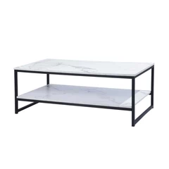Mesa de Centro 2 Niveles Emporio Blanco