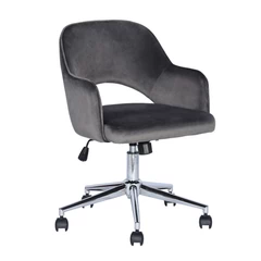 Silla Clarkson de Escritorio con Apoyabrazos Gris