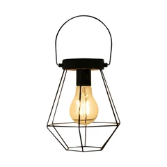 Farol Solar Lámpara Colgante Ampolleta LED Negro