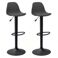 Pack 2 Silla Alta Bar Orlando T - All Black