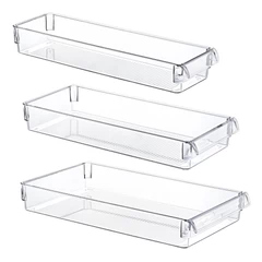 Set 3 Organizadores Clear Frontal Tapa Transparentes