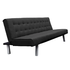 Futón Parker 3 cuerpos 72x178x80 cm Negro