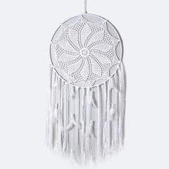 Atrapasueños Macramé Cintas Blanco