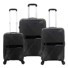 Set Maletas Rígidas Niza S M L Negro
