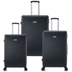 Set de Maletas Rígidas  MILAN S-M-L Negro