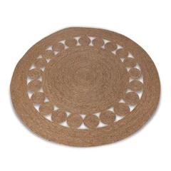 Alfombra Decorativa Redonda Yute Diseño 150cm
