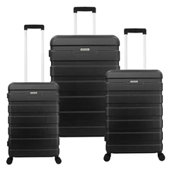 Set de Maletas Rígidas Danubio S M L Negro