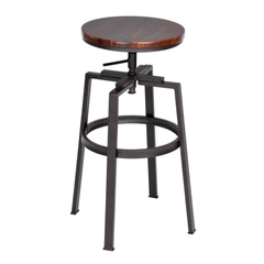 Piso de Bar Taburete Altura Regulable Nogal Café