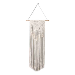Tapiz Macramé Rombos Beige
