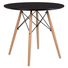 Mesa Redonda Estilo Eames 80cm - Negro