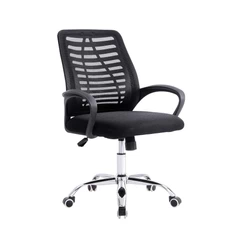 Silla de Oficina con Reposa Brazos Negro