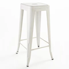 Piso de Bar Metal Tolix Blanco