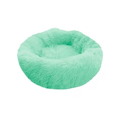 Cama Mascotas Antiestres Circular Felpa M Verde