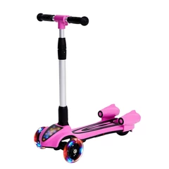 Scooter Infantil Luces LED Efecto Cohete Rosa
