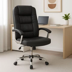 Silla Escritorio Gerencial Boston Negra Ergonómica