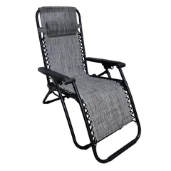 Reposera Reclinable Para Patio Gris