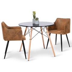 Comedor 2P Eames 80X74 + Sillas Elena