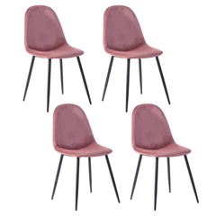 Pack 4 - Silla Comedor Charlton Terciopelo - Rosa