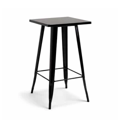 Mesa Tolix Alta Bar Negra 60 x 60 cm