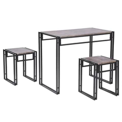 Juego Mesa de Comedor Compacto 3 Piezas