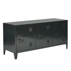 Buffet Gabinete Raks TV Cómoda de Metal - Negro