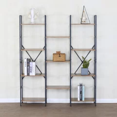 Estante Multinivel Industrial Café 50x125x27 cm