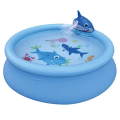 Piscina Infantil Tiburones 770 L 47x190 cm Celeste