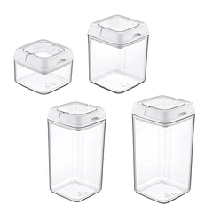 Set 4 Contenedores Hermeticos Lock Transparentes