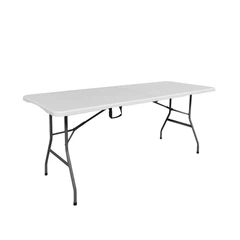 Mesa Plegable Tipo Maleta 74x70x180cm Blanco