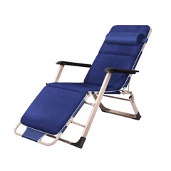Reposera Plegable Reclinable con Acolchado - Azul