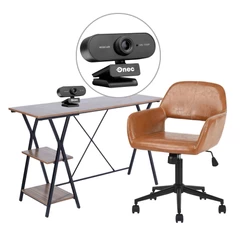 Pack Escritorio Cruz + Silla Cronwell + Webcam 720P