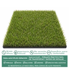 Pasto Sintético Elite Turf 30 mm 2 x 2,5 metros
