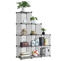 Estante Metal  9 Cubos - Negro