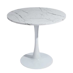 Mesa Comedor Mini con Base Circular Blanco