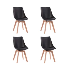 Pack 4 Sillas de Comedor Otawa Negro