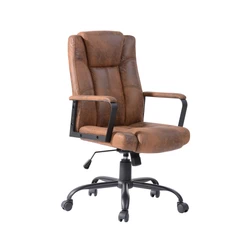Silla de Oficina Vintage con Altura Regulable Café