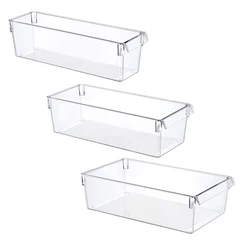 Set 3 Organizadores Alto Clear Tapa Transparentes