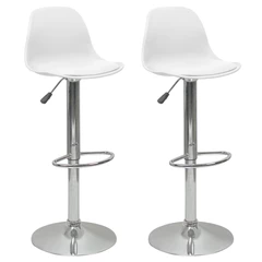 Pack 2 Sillas Altas de Bar Orlando-T Blanco